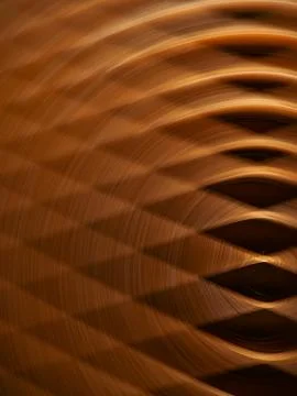 Abstract Warm Golden Circular Ripple and Swirl Pattern Texture Stock Illustration