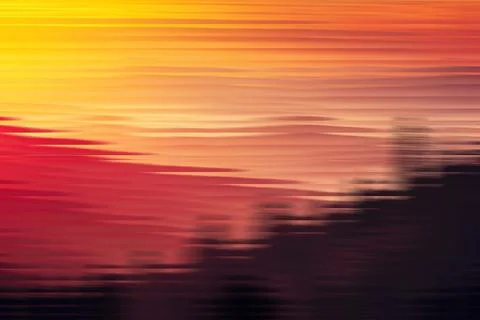 Abstract Warm Sunset Motion Blur Background With Red Yellow And Dark Tones Stock Illustration