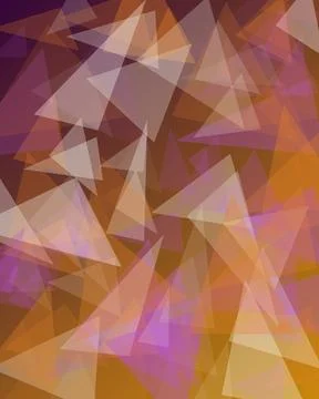 Abstract Warm Toned Polygonal Background with Overlapping Translucent Trian.. Stock Illustration
