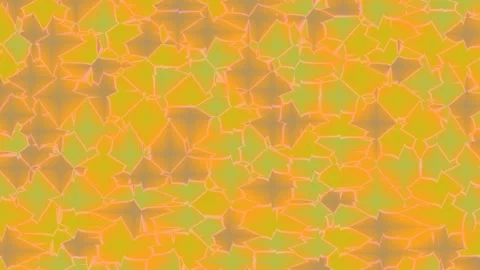 Abstract Warm Yellow and Orange Polygonal Mosaic Background Vidéo 332126477