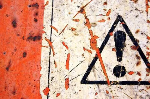 Abstract warning sign 스톡 사진
