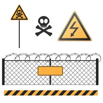 Abstract warning signs set Stock Illustration