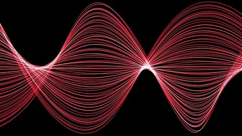 Abstract warp line modern background loop red Stock-Footage 72713457