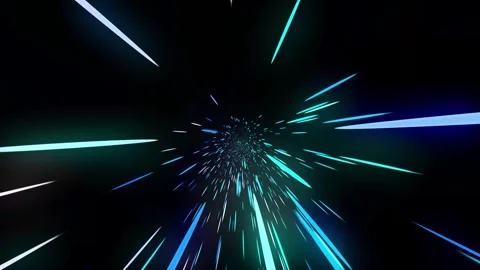 Abstract of warp or hyperspace motion on black background. Stock-Footage 293486074