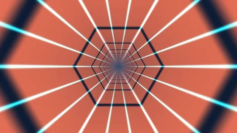 Abstract Warp-Speed Light Tunnel Seamless Loop Stock Footage 342443057