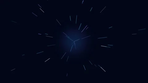 Abstract Warp Speed Motion Effect on Dark Blue Background Stock Footage 347627178