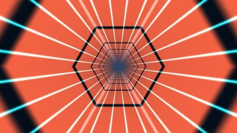 Abstract warp speed tunnel background for live visuals Video stock 342403715