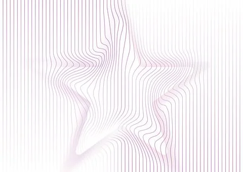 Abstract warped violet lines forming distorted star shape, tech minimal bac.. Illustrazione stock