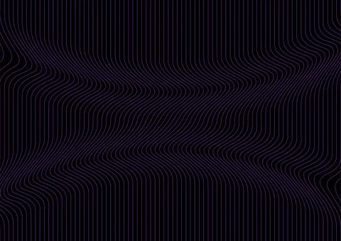 Abstract warped wavy violet lines tech minimal background Stock Illustration