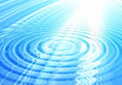 Abstract water background with rays of light 库存插图