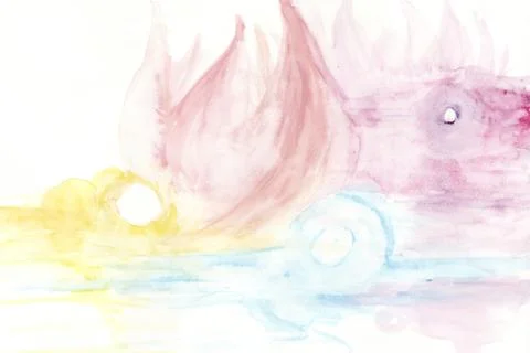 Abstract water colour painted background Stock Illustration