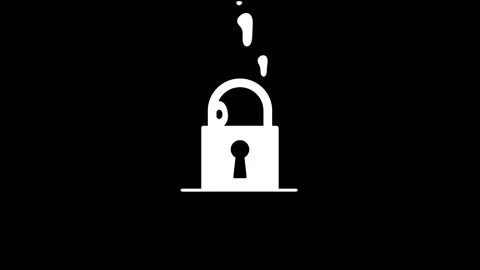 Abstract water drop binary code on lock Stock Footage 304992000