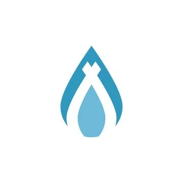 Abstract Water Drop Icon Design for UI Elements and Infographic Use Stock Illustration
