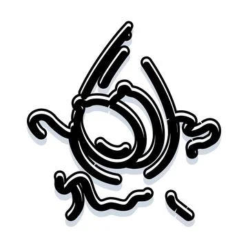 Abstract water drop shape liquid line art Stock Illustration