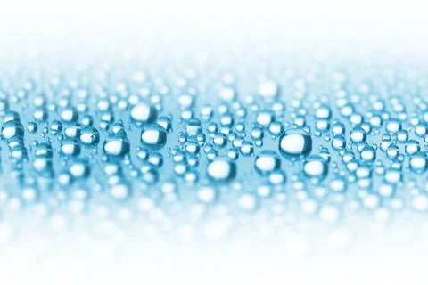 Abstract water drops border - soft focus Stock Photos