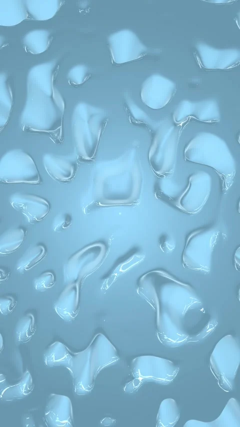 Abstract water drops slow motion on blue vertical resolution background Vídeos de archivo 341430792
