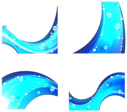 Abstract water elements Stock Illustration