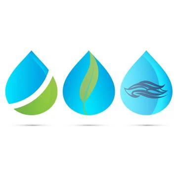 Abstract water icons Stock Illustration