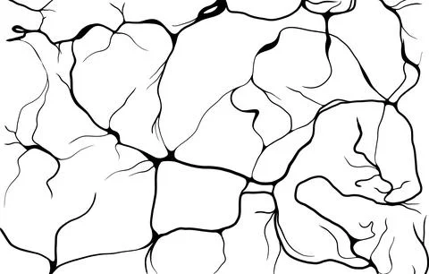 Abstract water line pattern. Sea streaks cartoon background, ground cracks Stock Illustration