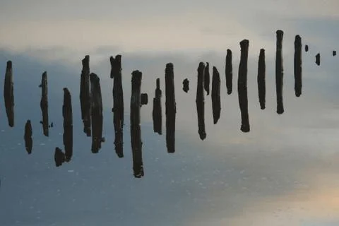 Abstract water reflection. Stock Photos