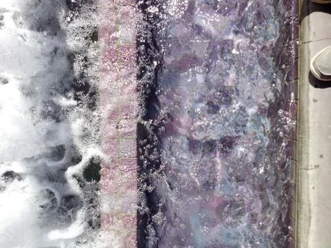 Abstract water reflections design element purple background Stock Photos