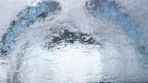 Abstract Water Running Down a Windshield in an Automatic Car Wash - 60 fps Stock Footage 122587706