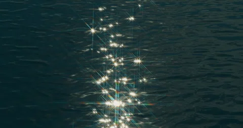 Abstract water sparkle over rippling surface Stock Footage 345007086