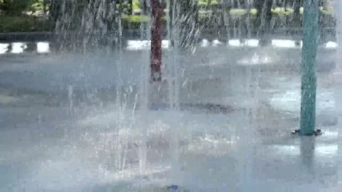 Abstract water splash tip of a fountain Stock-Footage 69083588