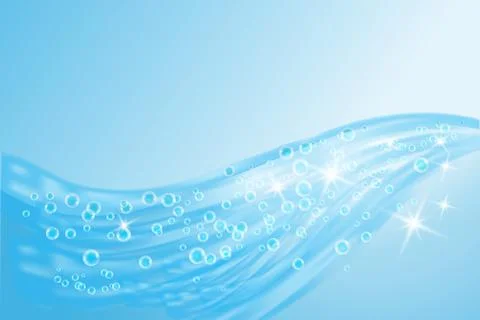 Abstract Water Wave Surface With Bubbles for your design Illustrazione stock