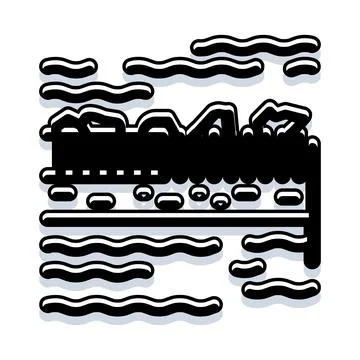 Abstract water waves pattern simple illustration Stock Illustration