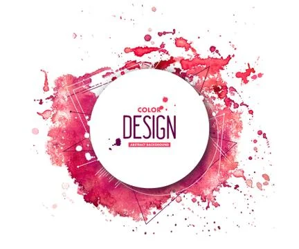 Abstract watercolor backdrop with splashes, drops Stock Illustration