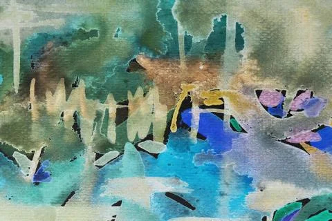Abstract watercolor background Stock Illustration