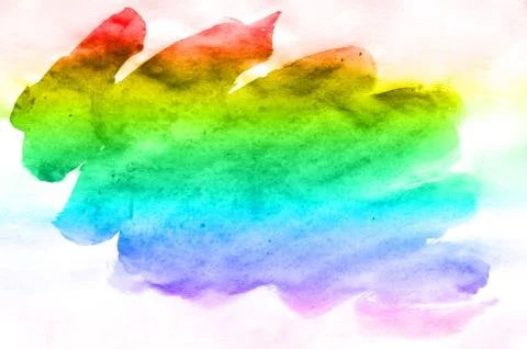 Abstract watercolor background of multi-colored ink stains of all spectral co Stock Illustration