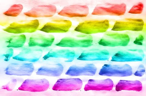 Abstract watercolor background of multi-colored ink stains of all spectral co Stock Illustration