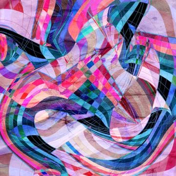 Abstract watercolor background wave elements Stock Photos