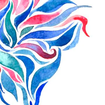Abstract watercolor background with waves Stock Illustration