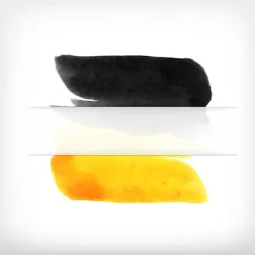 Abstract watercolor brush design elements Stock Illustration