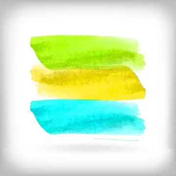 Abstract watercolor brush design elements Illustrazione stock