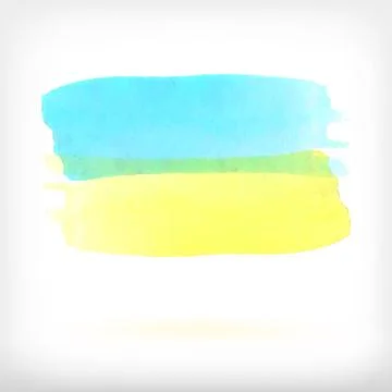 Abstract watercolor brush design elements Stock Illustration