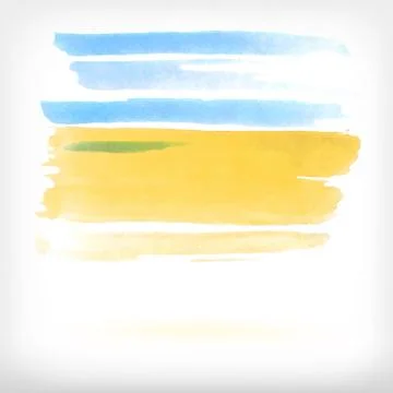 Abstract watercolor brush design elements Illustrazione stock