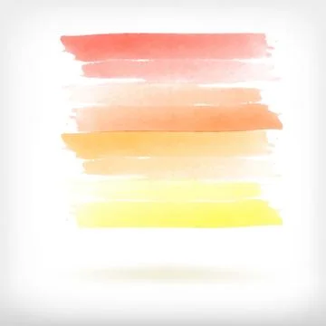Abstract watercolor brush design elements 스톡 일러스트