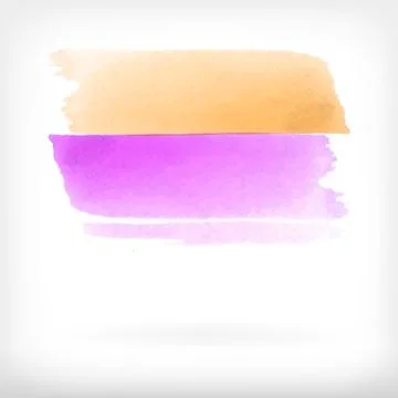 Abstract watercolor brush design elements Stock Illustration