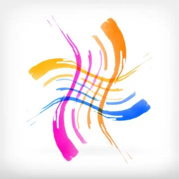 Abstract watercolor brush design elements Stock Illustration