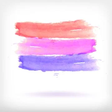 Abstract watercolor brush design elements Stock Illustration