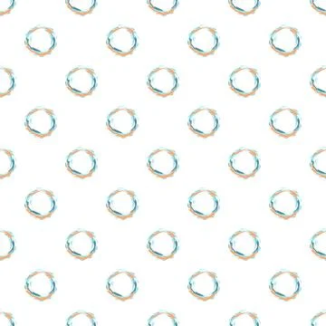 Abstract watercolor circles repeated pattern background Stock Illustration