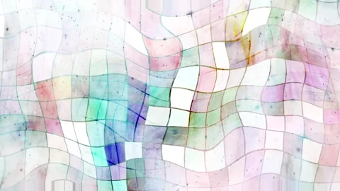 Abstract Watercolor Grid Stock Footage 289107764
