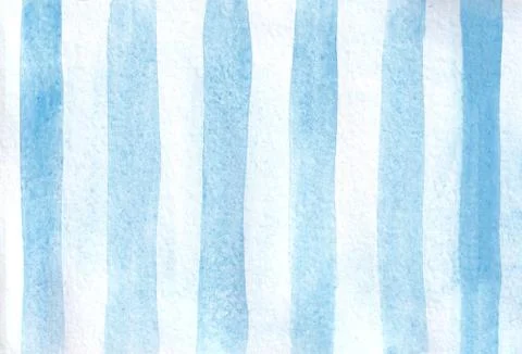 Abstract watercolor hand drawn blue stripes. Blue abstract background. Stock Illustration
