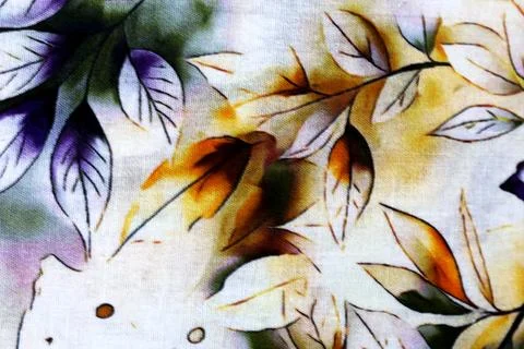 Abstract Watercolor Leaf Pattern Stock Photos