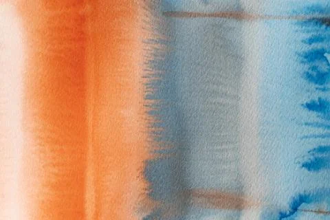 Abstract watercolor orange blue background Stock Illustration
