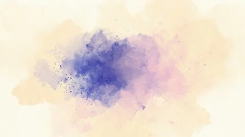 Abstract watercolor paint cloud on light parchment background, digital anim.. Stock Footage 341428976